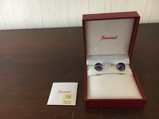 Pair Of Purple Crystal Earrings By BACCARAT