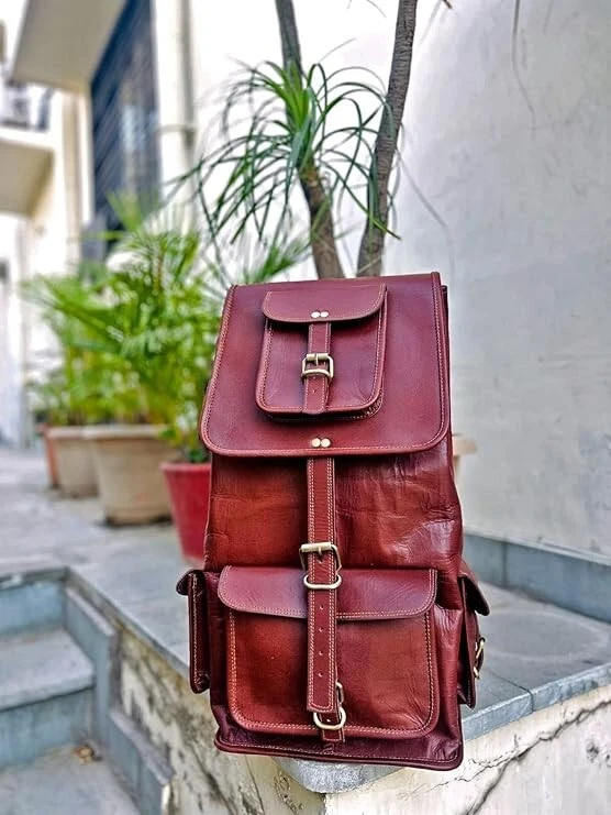 New Large Genuine Leather Back Pack Rucksack Travel Bag For Men's and Women's
Opens in a new window