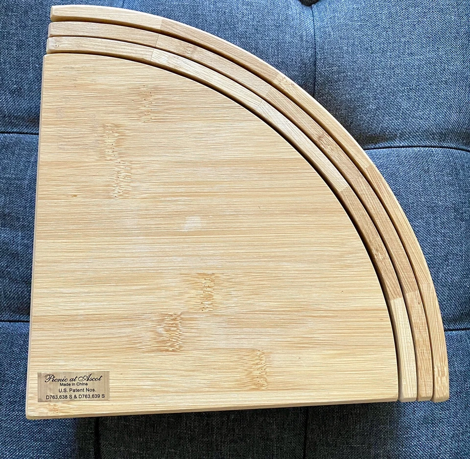 Picnic at Ascot's Swivel Tiered Charcuterie Cheese Serving Platter W/CuttingTool - Image 4 of 4