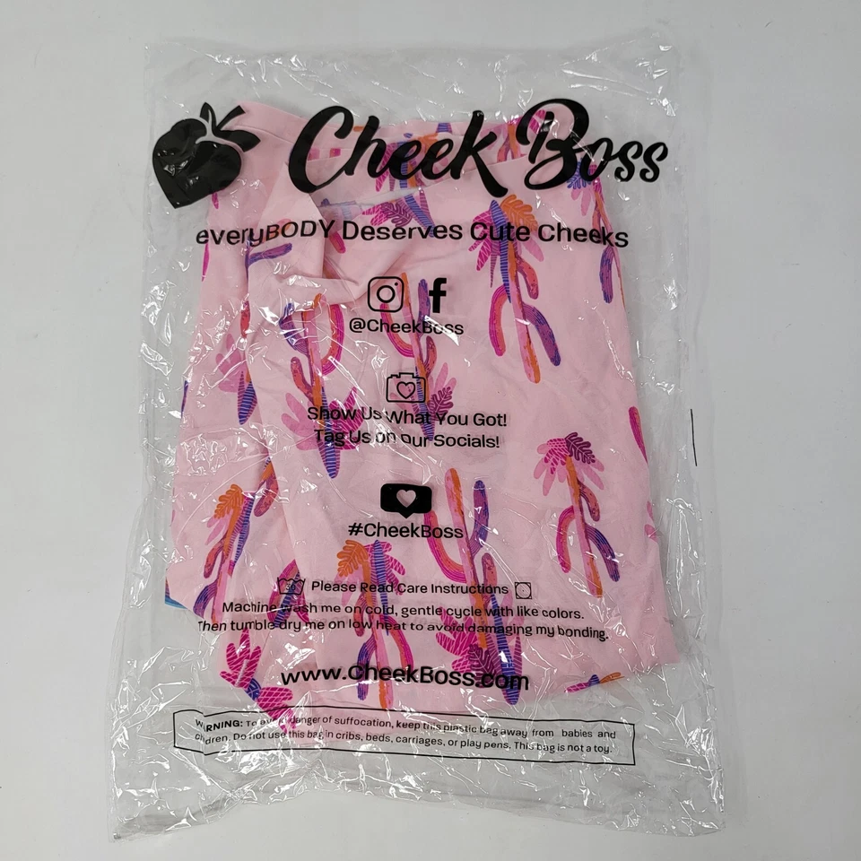 Cheek Boss Panties 4XL Pink Cactus Floral Blue Seashells Animal Print NWT - Image 4 of 4