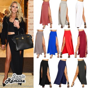 maxi skirt with double split