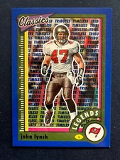 John Lynch 2022 Panini Classics Legends Timeless Tributes Light Blue 68/125 HOF