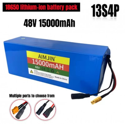 13S4P 48V 15AH Li-lon Battery with BMS 15000mAh For Scooter Double Wheel Vehicle