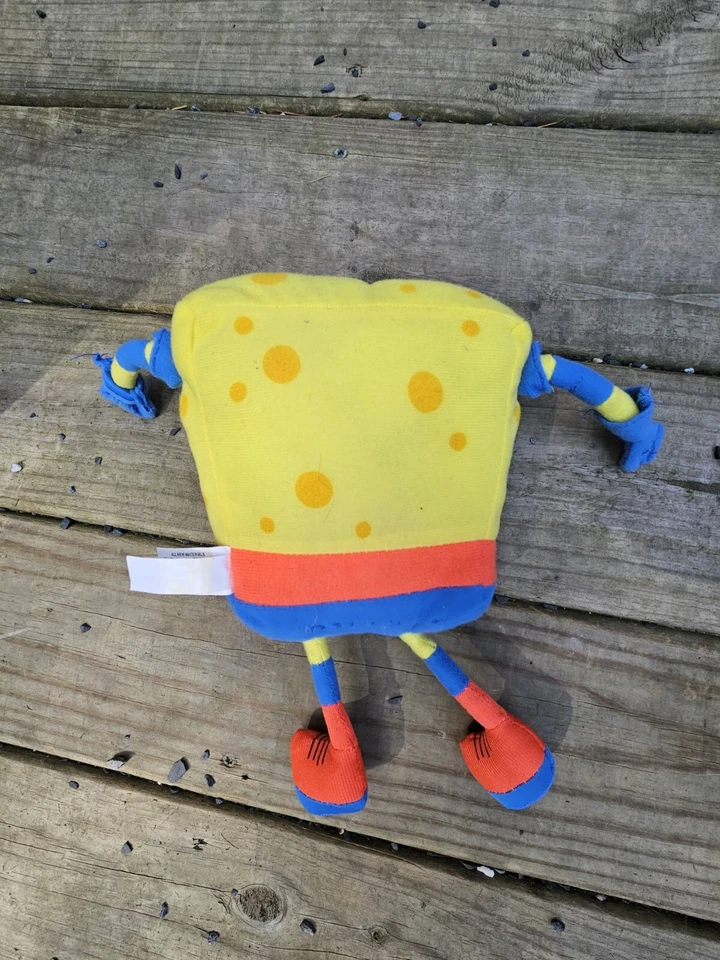 Juguete de peluche pequeño Nanco Bob Esponja Super Hero 2005 10" Foto 2 de 3