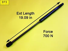 1x 19.09 in Ext 700 N Non-Locking Gas Spring (LIFT-O-MAT) STABILUS 1442EW