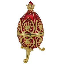 Aloccoco Vintage Faberge Replika Stil Ei – Schmuckkästchen – Bunt mit Strasss