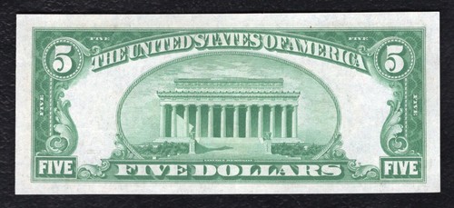 FR. 1950-C 1928 $5 FRN FEDERAL RESERVE NOTE PHILADELPHIA, PA GEM UNCIRCULATED - Picture 2 of 2