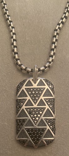 David Yurman Dog Tag Black Diamonds 