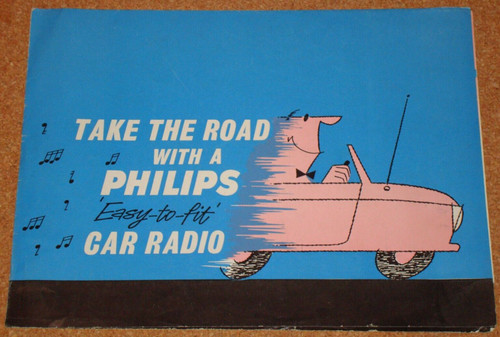 PHILIP'S AUTO RADIO RANGE (inkl. Auto Mignon Plattenspieler) Verkaufsbroschüre - c1963