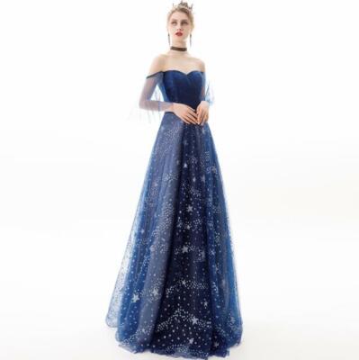 Trendy Glitter Diamante Stars Tulle Evening Dresses Party Homecoming Prom  Gown | eBay