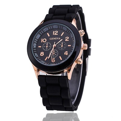 SCHWARZ Damen Herrenuhr SOMMER2023 Wasserdicht Silikonarmband