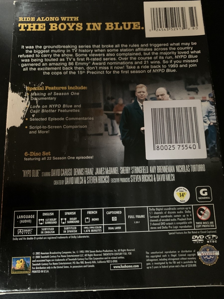 NYPD Blue: Season One 1 (DVD Box Set) | eBay