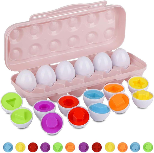 Color Shape Matching Eggs for Toddlers, Preschool Learning Educational Sorting E