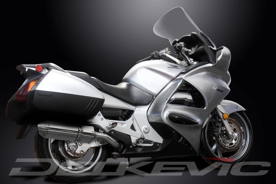Honda ST1300 Pan European ABS Full Exhaust 4-2 13" Tri-Oval Stainless Mufflers - Image 4 of 4