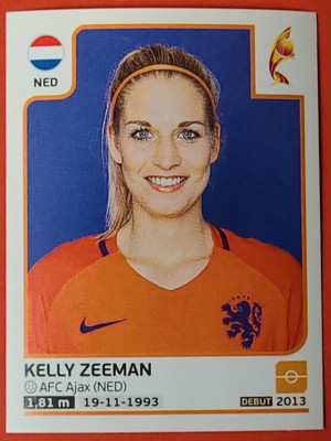 Panini Frauen EM 2017 UEFA Women´s Euro Sticker Nr. 24 Kelly Zeeman Niederlande