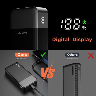 Power Bank 20000mAh 45W Charging Portable External Battery Backup Fast Charging
