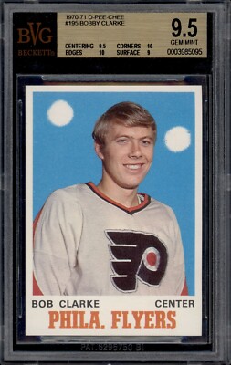 1970 71 OPC #195 BOBBY CLARKE ROOKIE CARD BVG 9.5 GEM MINT | eBay