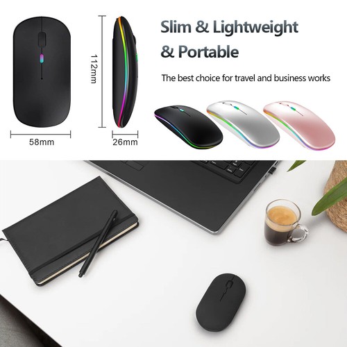 2.4GHz Wireless Optical Mouse USB Mouse DPI RGB Cordless Mice For PC Laptop - Picture 9 of 23