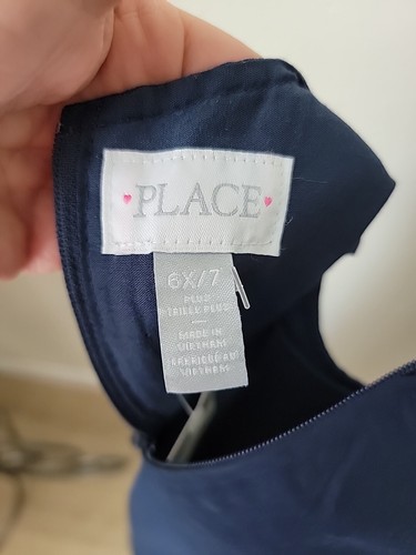 The Children's Place girls Jumper School Uniform Dress Tidal Blue 6X/7 - Picture 6 of 7