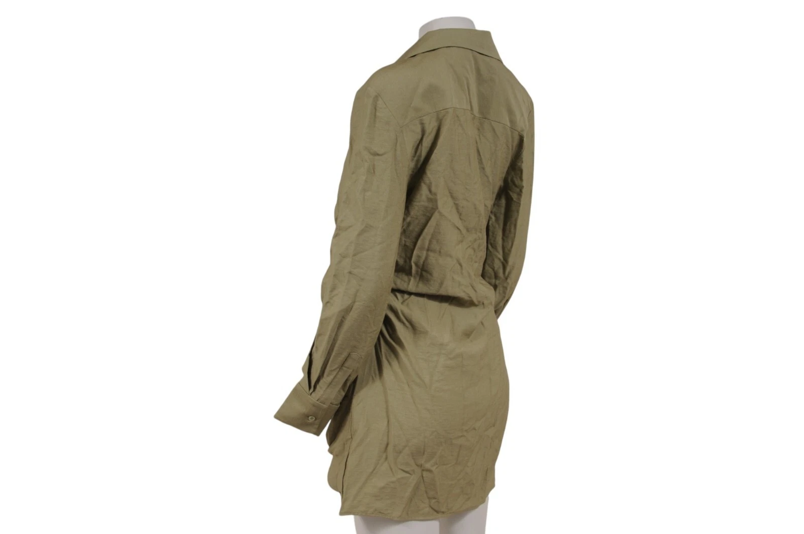 Mini abito donna Jacquemus La Robe Bahia raccolto taglia FR 40 L verde oliva