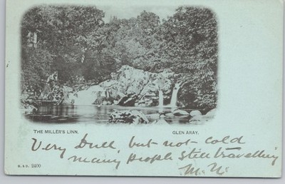 Millers Linn Glen Aray Wasserfall Argyllshire 1901 B und D Topographie