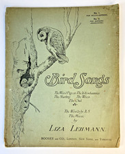 Liza Lehmann music Bird Songs 1907 First Ed Female composer