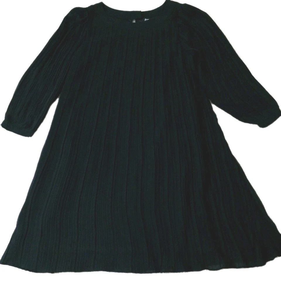 Dear Creatures~Mujer Talla S~Vestido Forrado con Funda a Cuadros Negro Manga 3/4 Formal. Foto 3 de 4