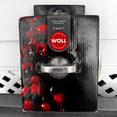 Woll Diamond Pro Lite 7  Round Safety Glass Lid With Stainless Steel Knob