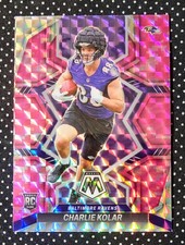 2022 Panini Mosaic - Charlie Kolar (RC) - Camo Pink Mosaic Prizm - #363