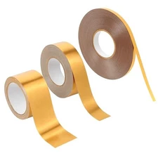 3 Rolls Self Adhesive Polyester Film Tape, Gold Metalized Tapes Washi Metallic 