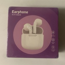 Bluetooth In-Ear Earbuds, Wireless, Built-in Microphone, Waterproof, White