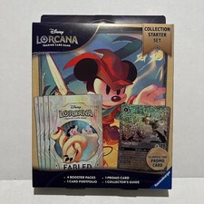 Disney Lorcana Fabled Collection Starter Set 4 Packs Tinkerbell Promo New Sealed
