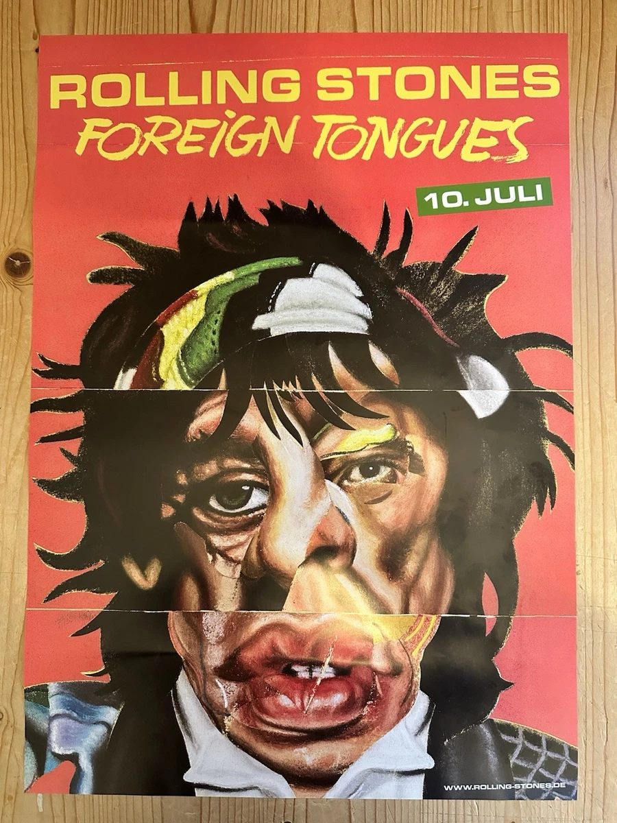 Rolling Stones Foreign Tongues Poster Plakat A2 42x59,4cm + 2 Aufkleber LTD NEU!