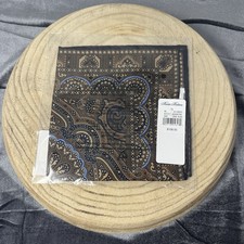 Brooks Brothers 100 Silk Blue Paisley Pocket Square NEW FACTORY SEALED w/TAGS
