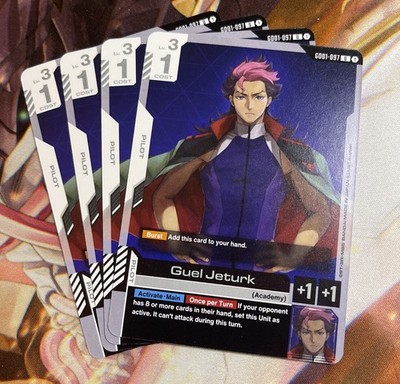 Gundam Card Game Guel Jeturk GD01-097 U Playset Of 4 Newtype Rising