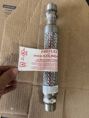 FLEXING 1  X 12  FIREFLEX FUEL CONNECTOR MAKE X MALE new Old Inventory 