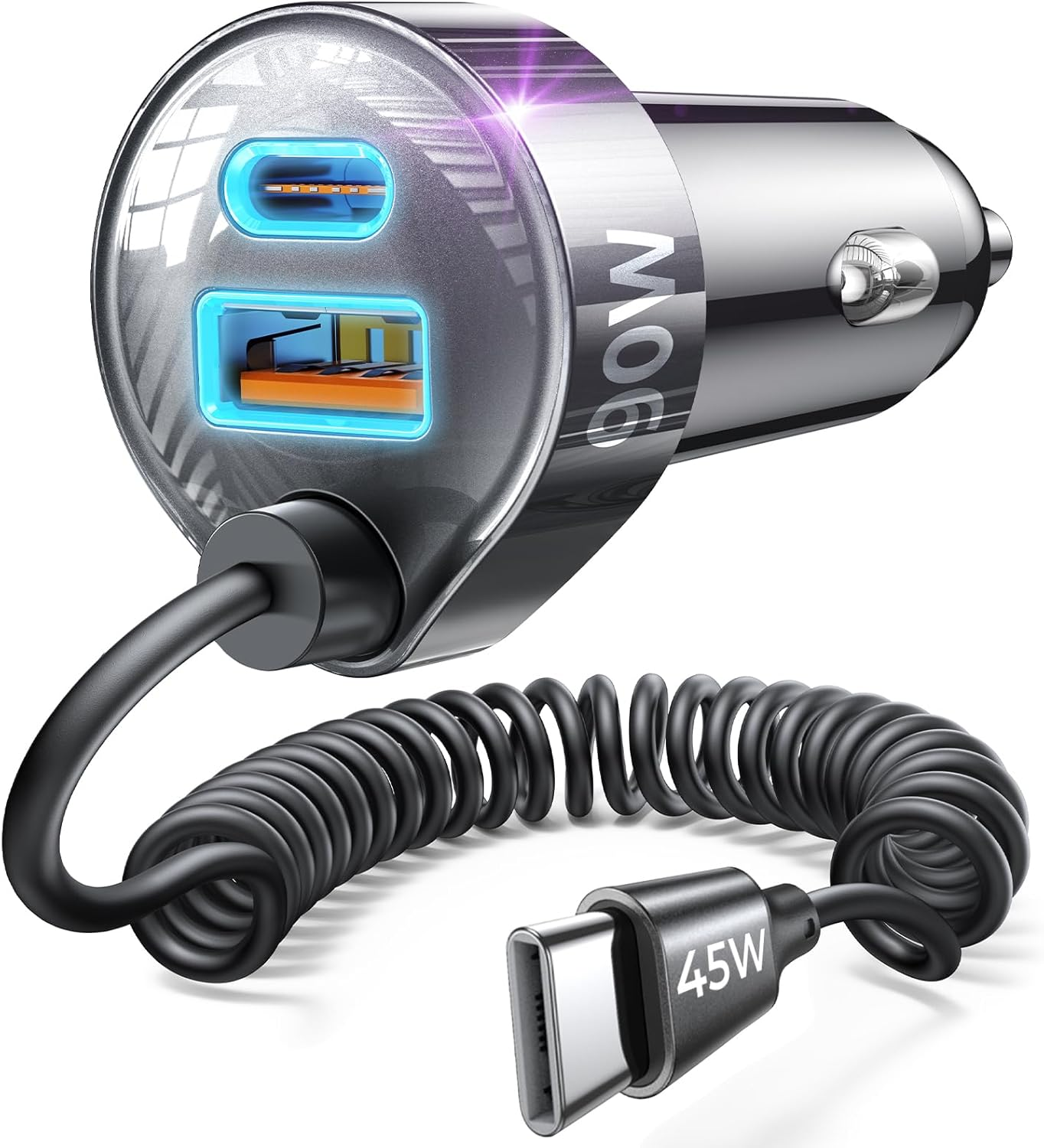 90W for Iphone 17 16 15 Pro Max Car Charger USB C Fast Charge,Super Fast for Iph