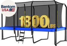 1800LBS Weight Capacity Rectangle Trampoline 10X17Ft 9X15FT 8X14FT Outdoor Squar