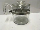 Pyrex 7756-B 6-Cup Glass Coffee Percolator Pot Vtg Flameware Complete W/stem