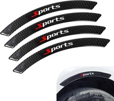 Car Fender Protector 2PCS Carbon Fiber Wheel Arch Stickers Universal