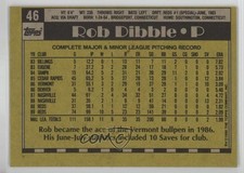 1990 Topps Blank Front Rob Dibble #46 0gx4