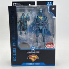Mcfarlane DC Multiverse Theatrical Superman Robot 7    Deluxe Figure Red Platinum