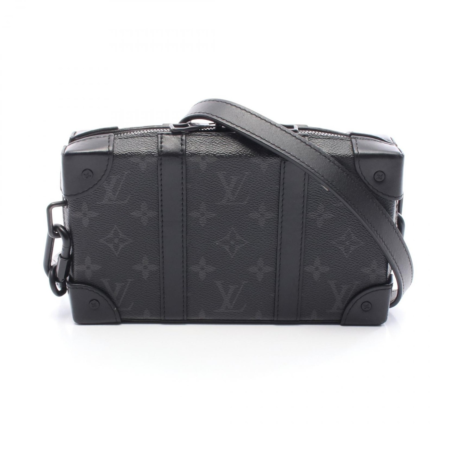 LOUIS VUITTON Soft trunk wallet Shoulder Bag M69838 Monogram eclipse Black Used
