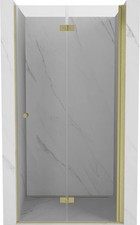 Mexen Mist-F Duschabtrennung rechts 95cm Gold, Klappbar, 6mm Glas