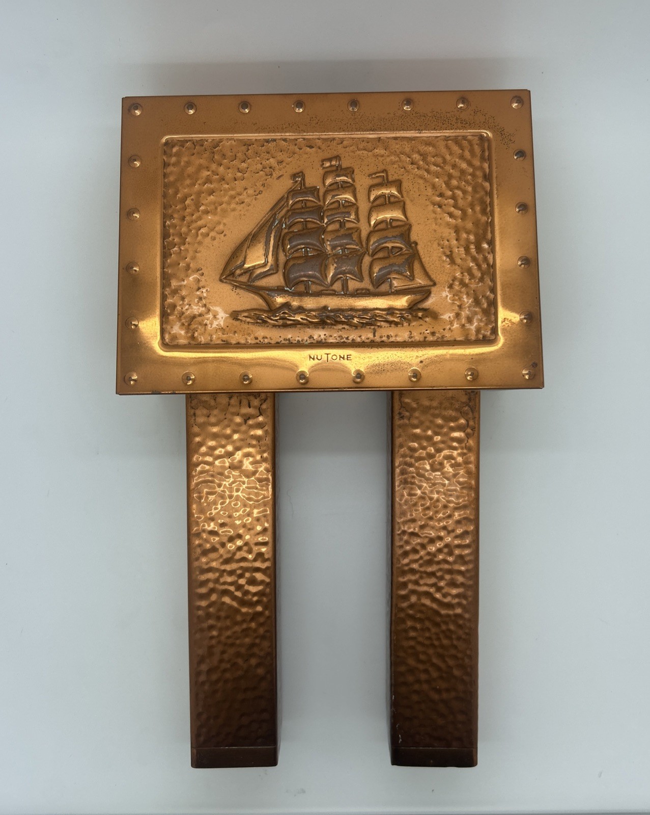 Vintage NuTone Copper "Hacienda" Doorbell 2-Chime Door Chime Sailing Ship Cover