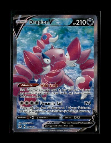 Drapion V (Full Art) 182/196 SWSH11: Lost Origin Ultra Rare Holo Pokemon TCG NM