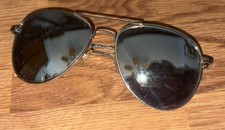 pair of aviator-style sunglasses with mirrored lenses Used