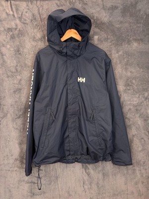 Helly Hansen Jacket Mens Large Blue Rain Coat Outdoor Sailing Helly Tech Evrik