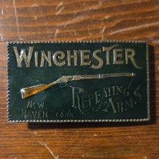 Winchester Men's Western Hunting Rectangular Metal Belt Buckle Black/Gold