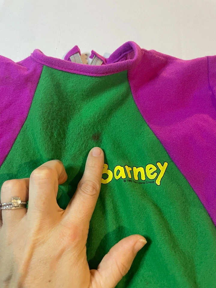 Vintage Barney Costume Boy Girl 1 To 2 Years Toddler Dinosaur Purple - Image 3 of 4